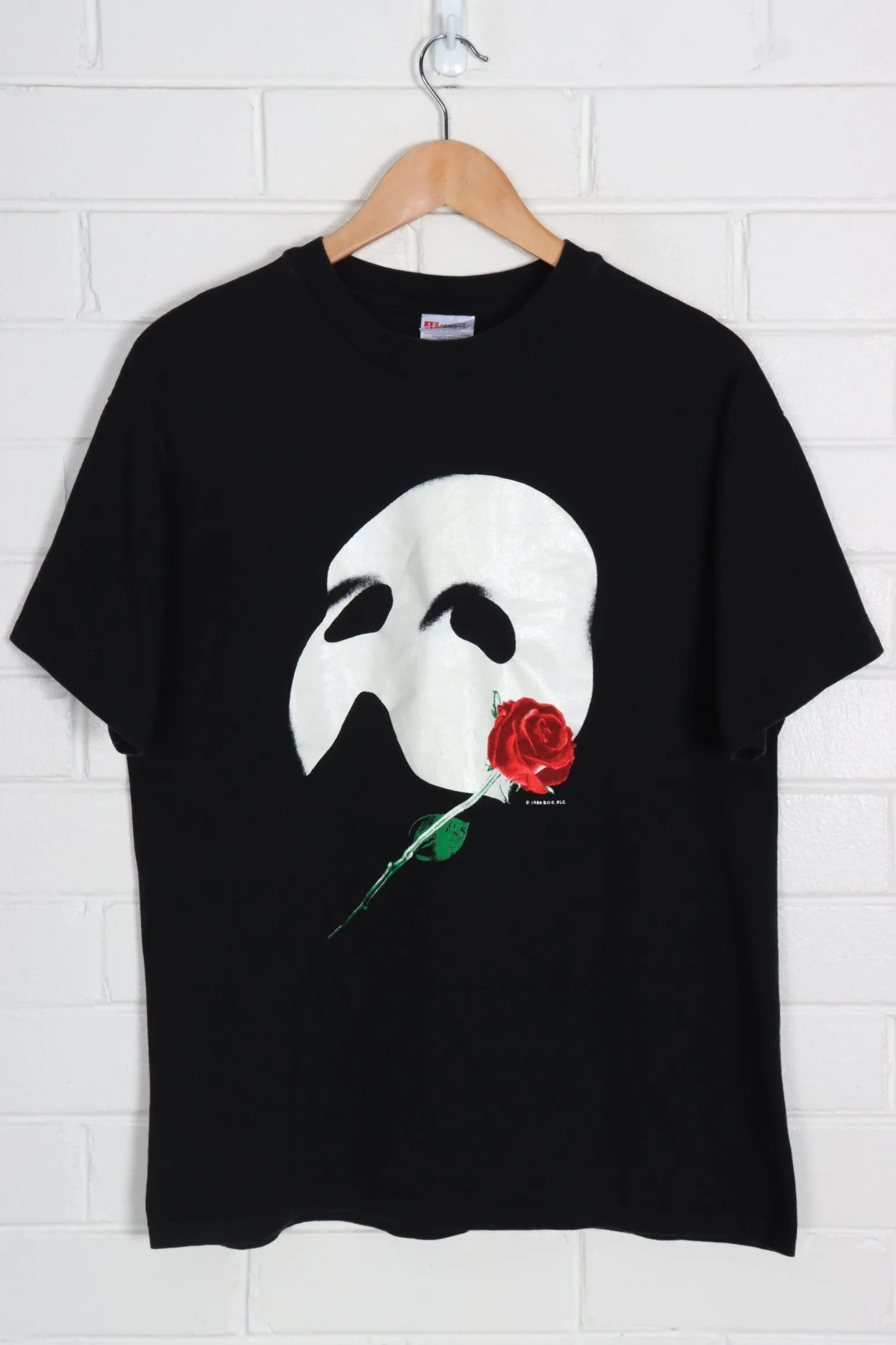 1986 VINTAGE THE PHANTOM OF THE OPERA MASK & ROSE T-SHIRT (