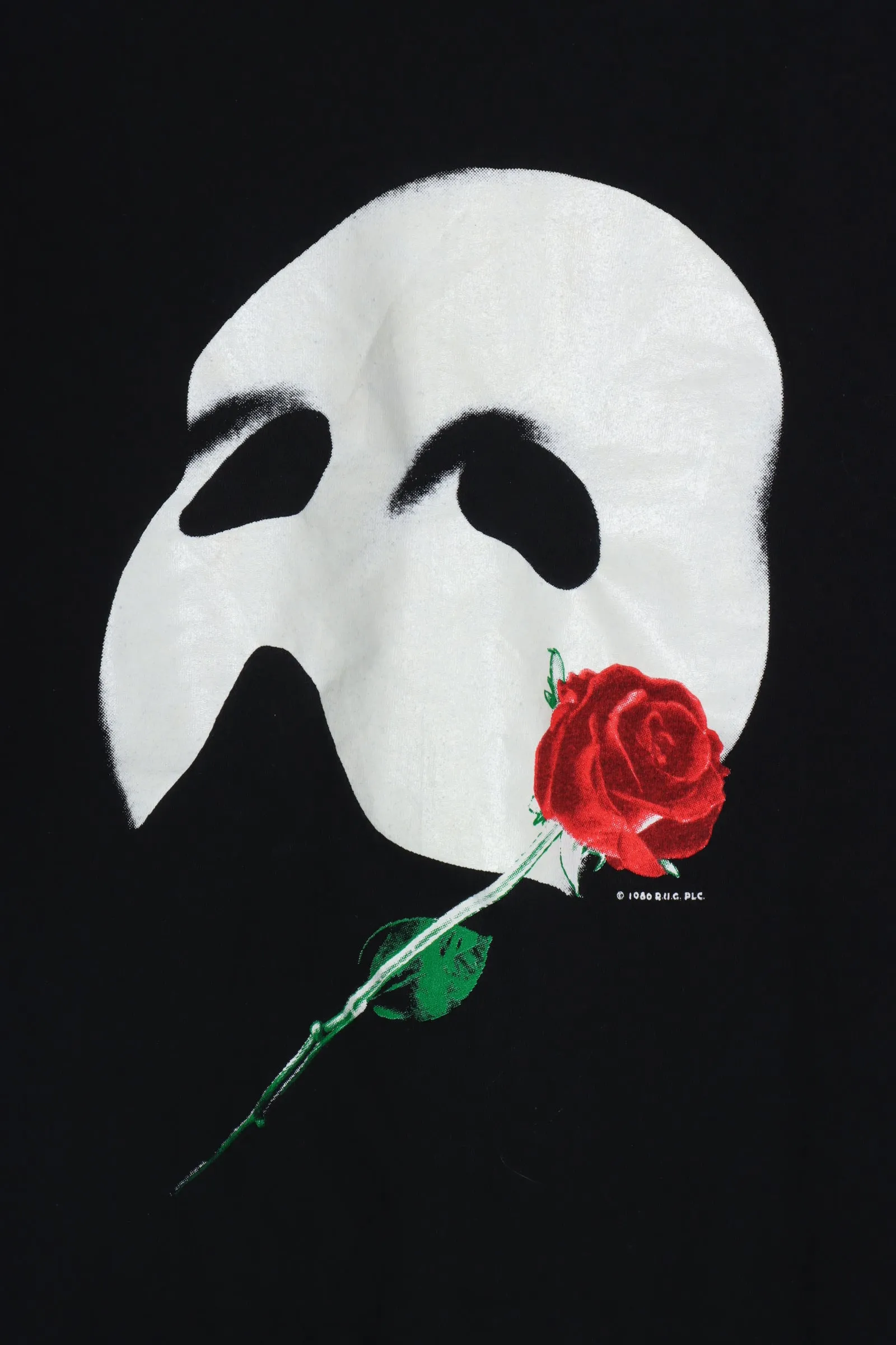 1986 VINTAGE THE PHANTOM OF THE OPERA MASK & ROSE T-SHIRT (