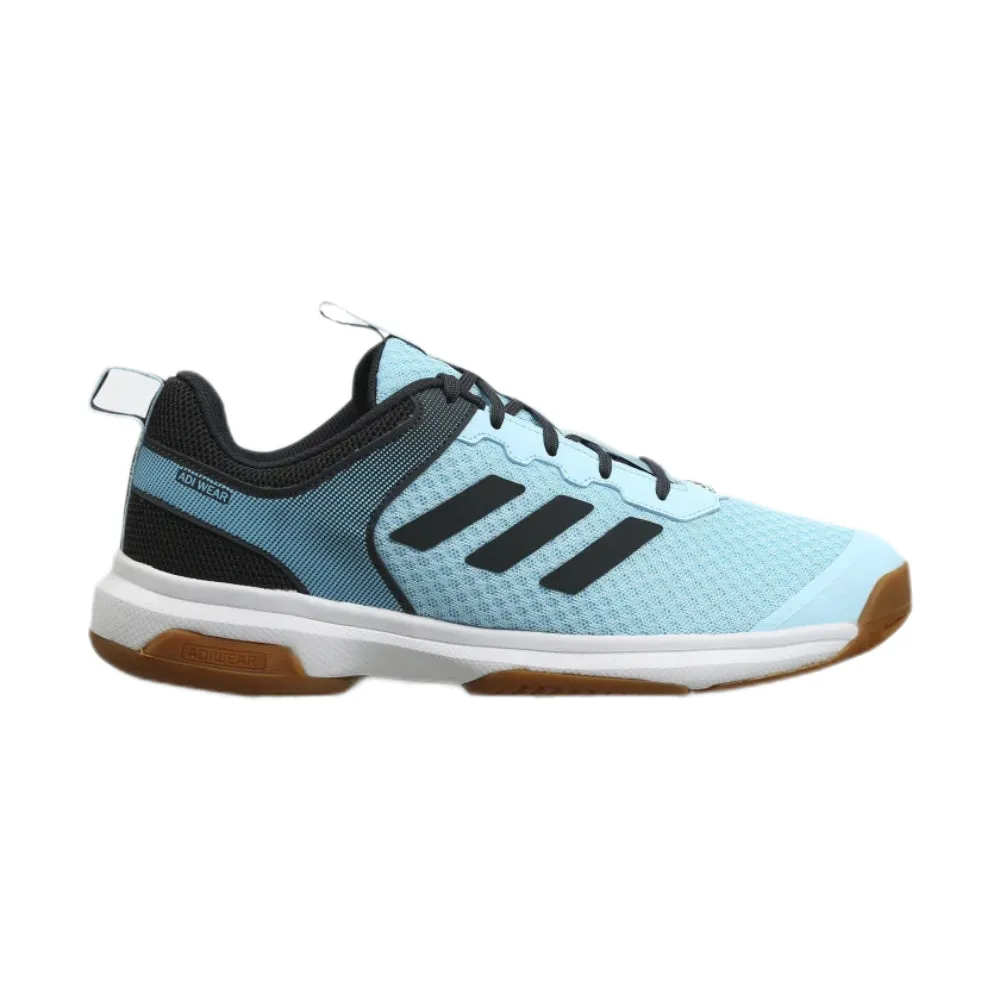 ADIDAS MEN'S MILYENL INDOOR BADMINTON SHOE (BLISS BLUE/GREY/CORE BLACK/GU