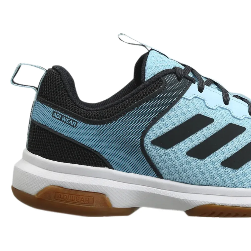 ADIDAS MEN'S MILYENL INDOOR BADMINTON SHOE (BLISS BLUE/GREY/CORE BLACK/GU