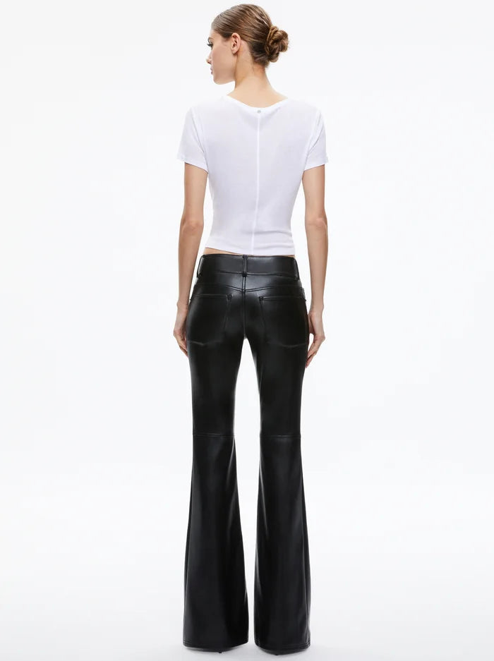 Alice + Olivia - Stacey Vegan Leather Pants - Black