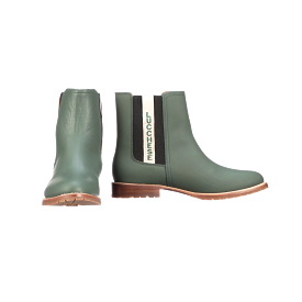 All-Weather Ladies Garden Boot :: Military Green + Black