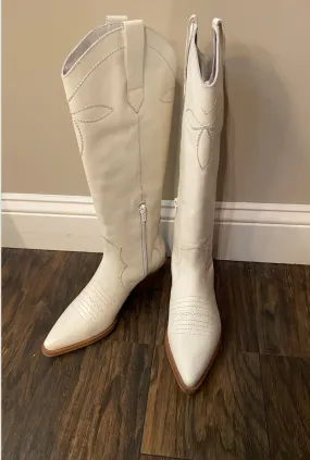 Allegra White Boot