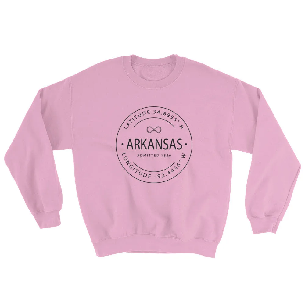 Arkansas - Crewneck Sweatshirt - Latitude & Longitude