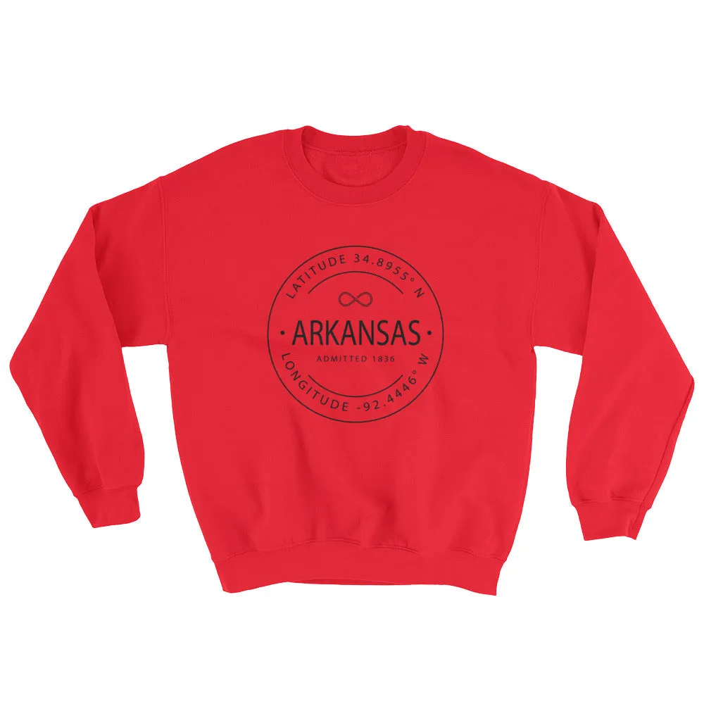 Arkansas - Crewneck Sweatshirt - Latitude & Longitude