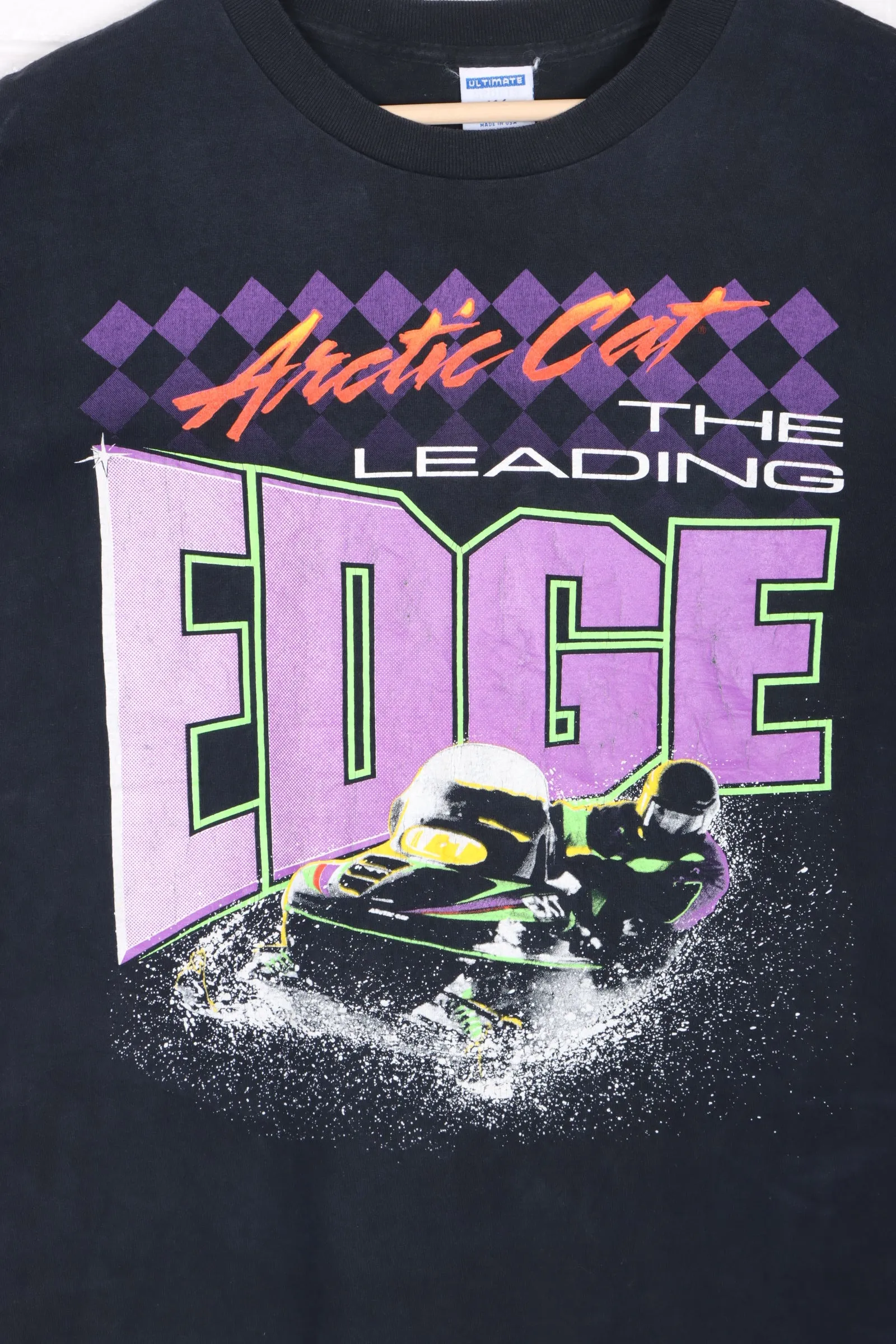 Artic Cat The Leading Edge Snowmobile Single Stitch Tee USA Made (L)