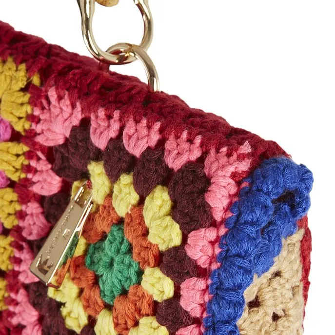 BAG NOTO WOOL CLUNCH THIN MEDIUM Woman Multicolor