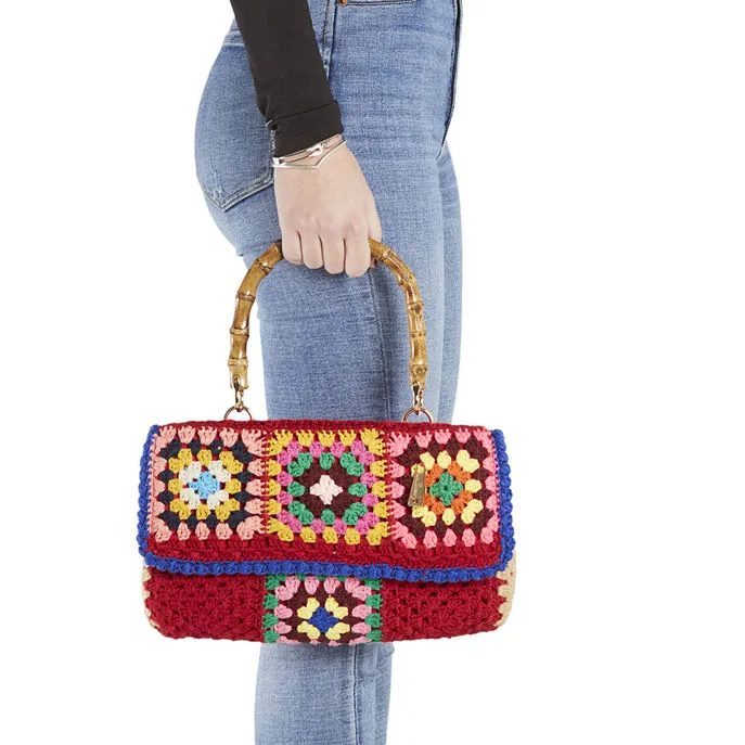 BAG NOTO WOOL CLUNCH THIN MEDIUM Woman Multicolor