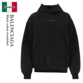 BALENCIAGA  |Balenciaga Back Hoodie Medium Fit in Black