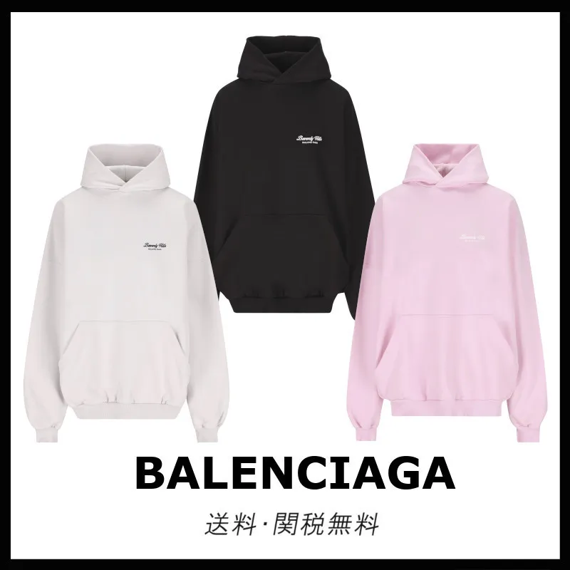 BALENCIAGA  |Beverly Hills Hoodie Oversized in Black/white