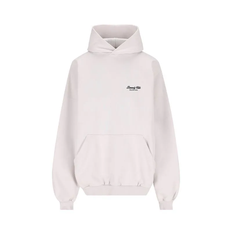 BALENCIAGA  |Beverly Hills Hoodie Oversized in Black/white