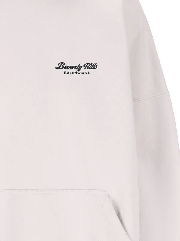 BALENCIAGA  |Beverly Hills Hoodie Oversized in Black/white