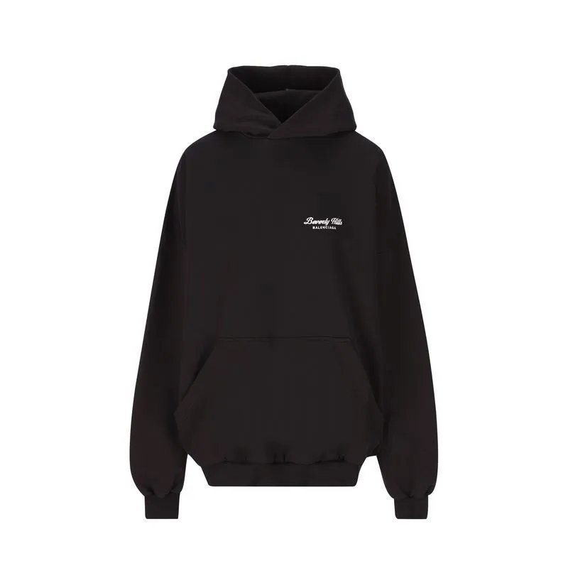 BALENCIAGA  |Beverly Hills Hoodie Oversized in Black/white