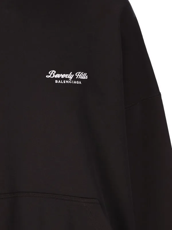 BALENCIAGA  |Beverly Hills Hoodie Oversized in Black/white