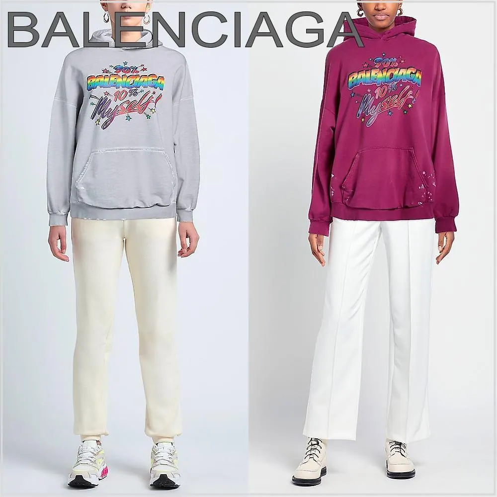 BALENCIAGA  |Long Sleeves Cotton Hoodies & Sweatshirts