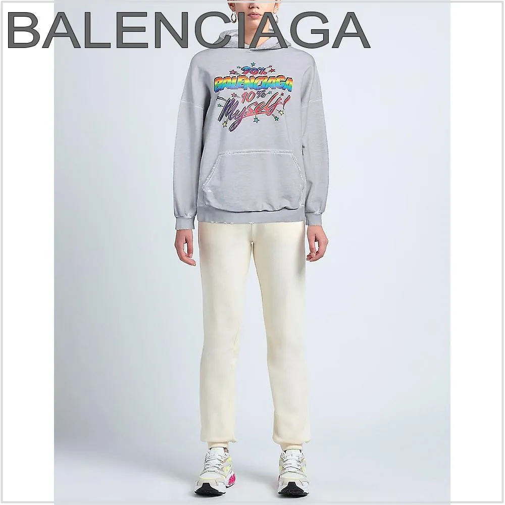 BALENCIAGA  |Long Sleeves Cotton Hoodies & Sweatshirts