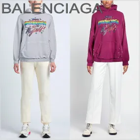 BALENCIAGA  |Long Sleeves Cotton Hoodies & Sweatshirts