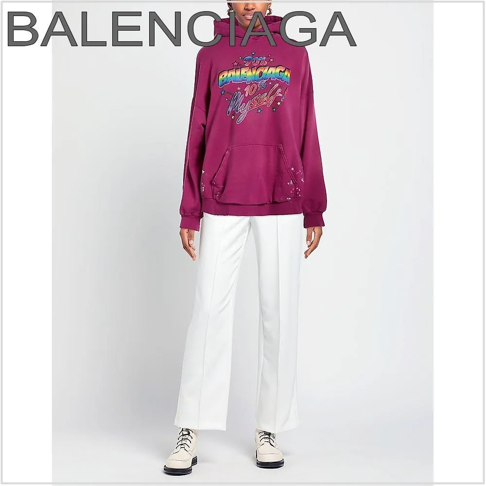 BALENCIAGA  |Long Sleeves Cotton Hoodies & Sweatshirts