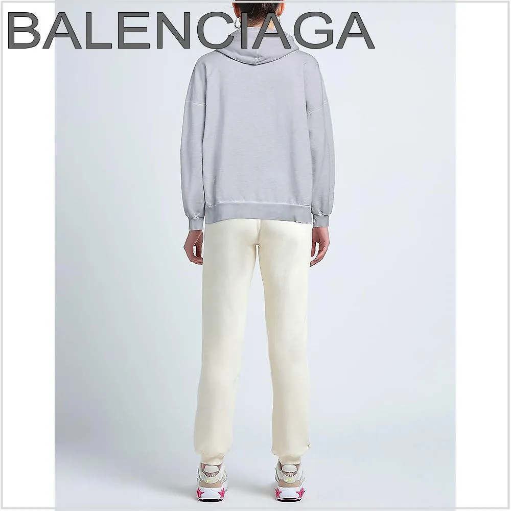 BALENCIAGA  |Long Sleeves Cotton Hoodies & Sweatshirts