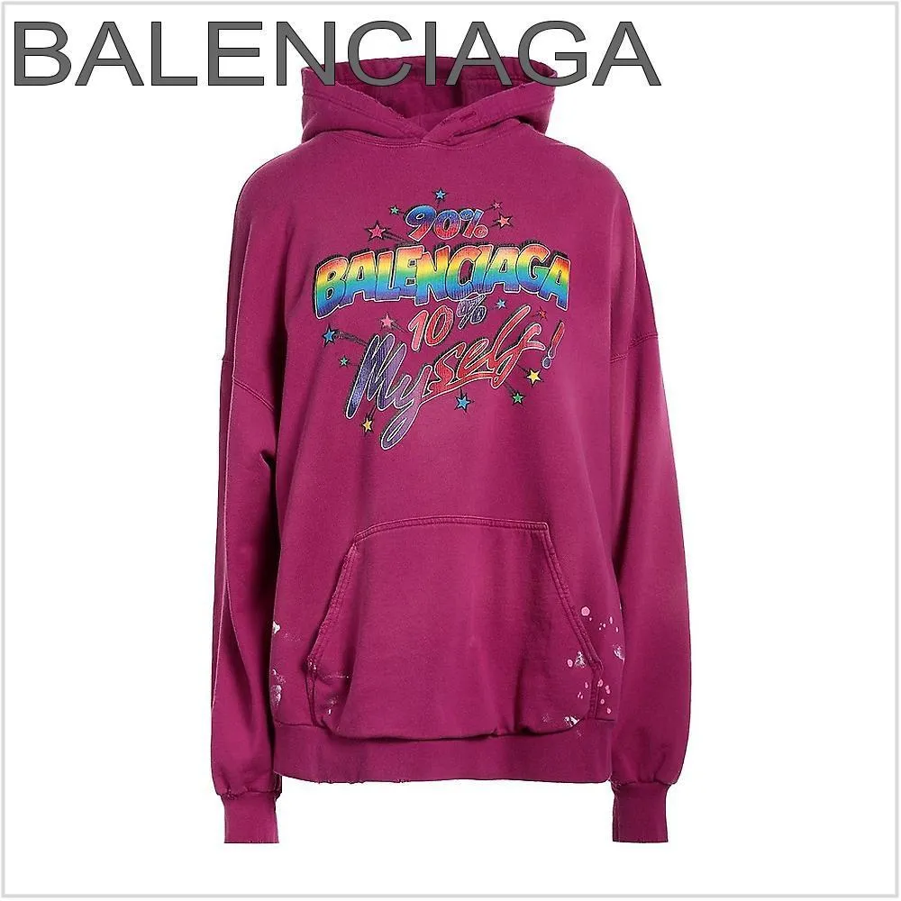 BALENCIAGA  |Long Sleeves Cotton Hoodies & Sweatshirts