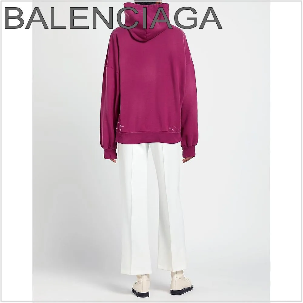 BALENCIAGA  |Long Sleeves Cotton Hoodies & Sweatshirts