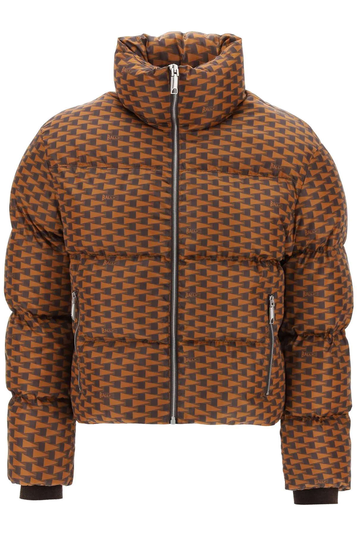 Bally short puffer jacket with pennant motif MOU054 NY171 MULTIEBANO