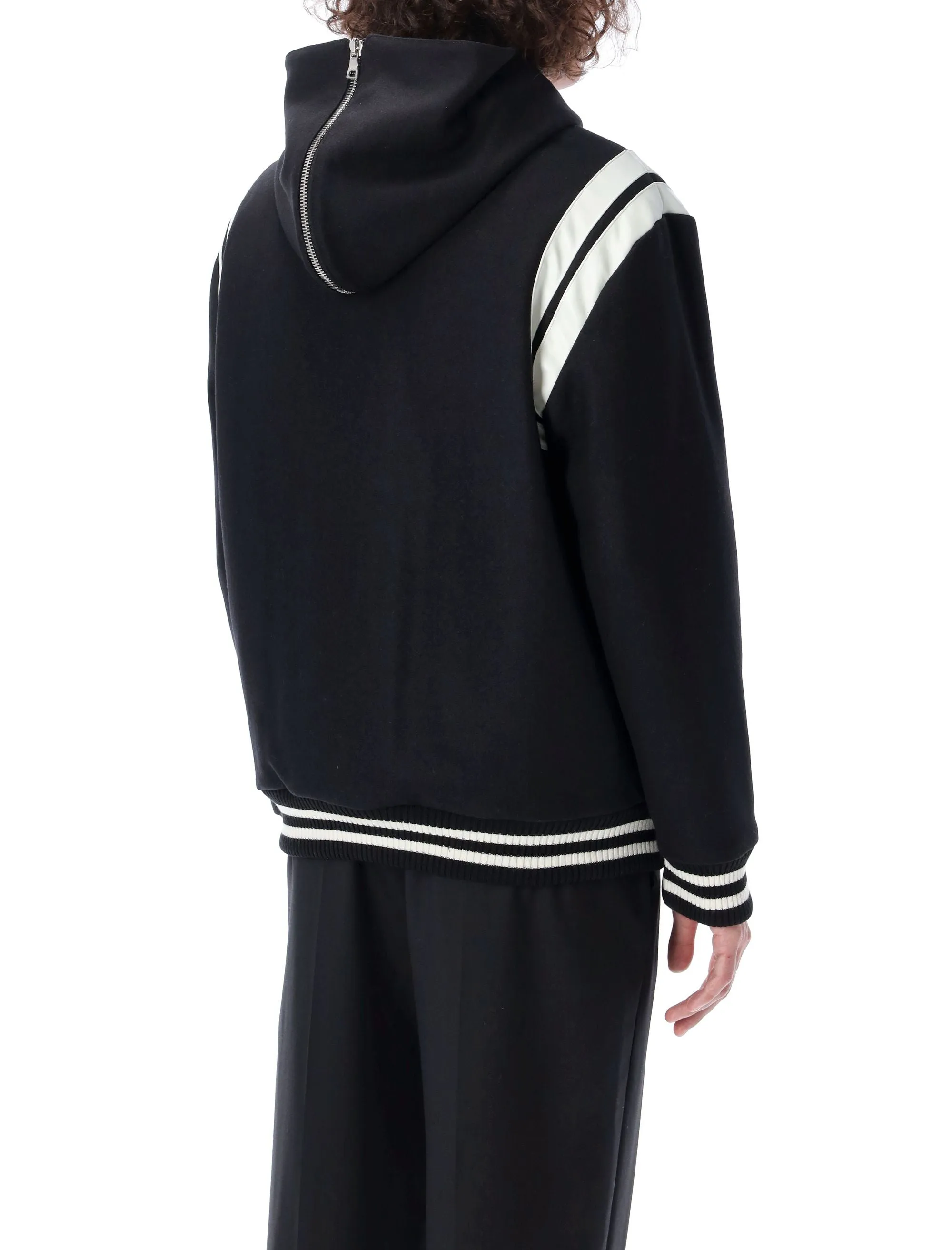 Balmain Long-Sleeved Hooded Teddy Jacket