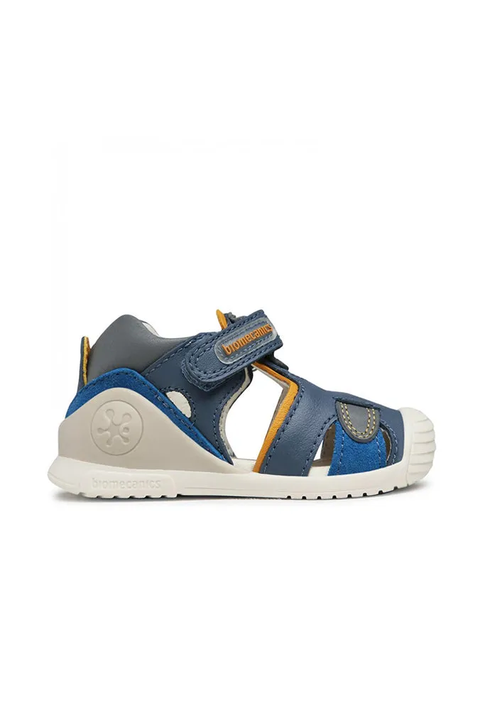 Biogateo Petrol Blue Yellow Sandals