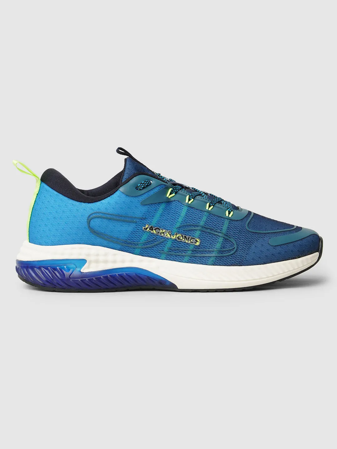 Blue Contrast Mesh Sneakers