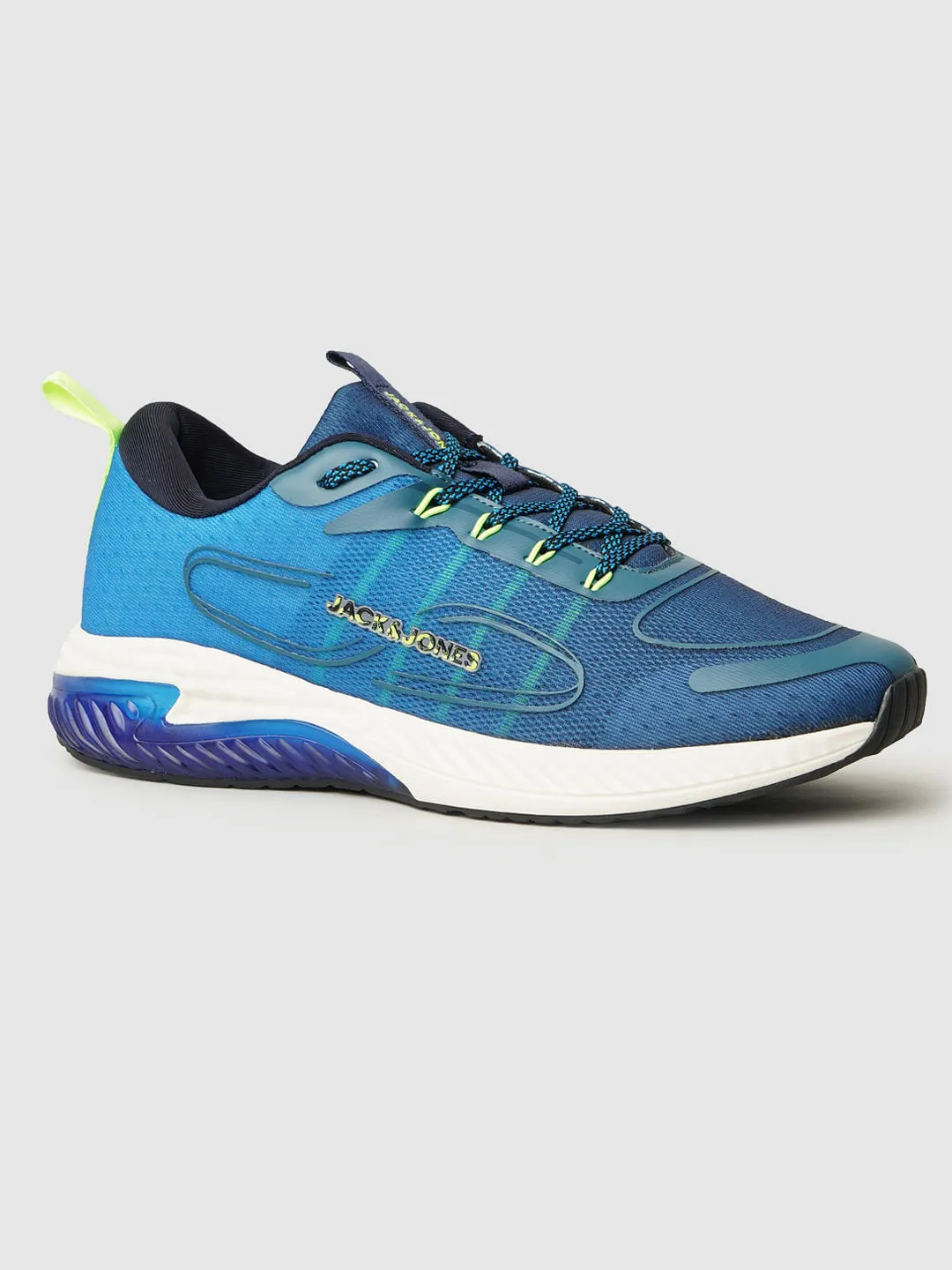 Blue Contrast Mesh Sneakers