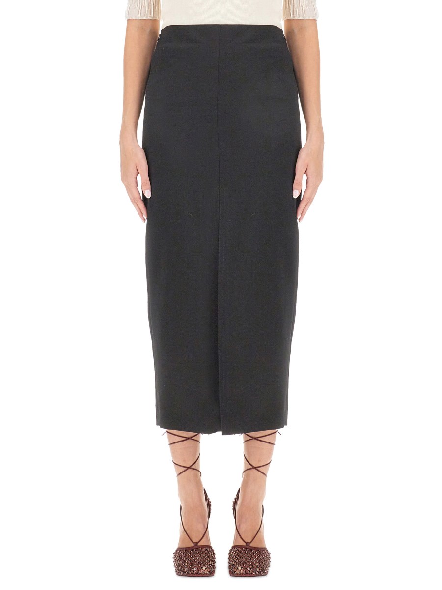 BOTTEGA VENETA    LONG WOOL FELT SKIRT