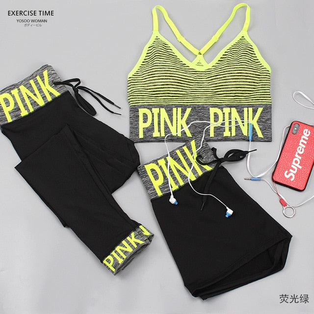 Bra+yoga pants yoga suit sportwear