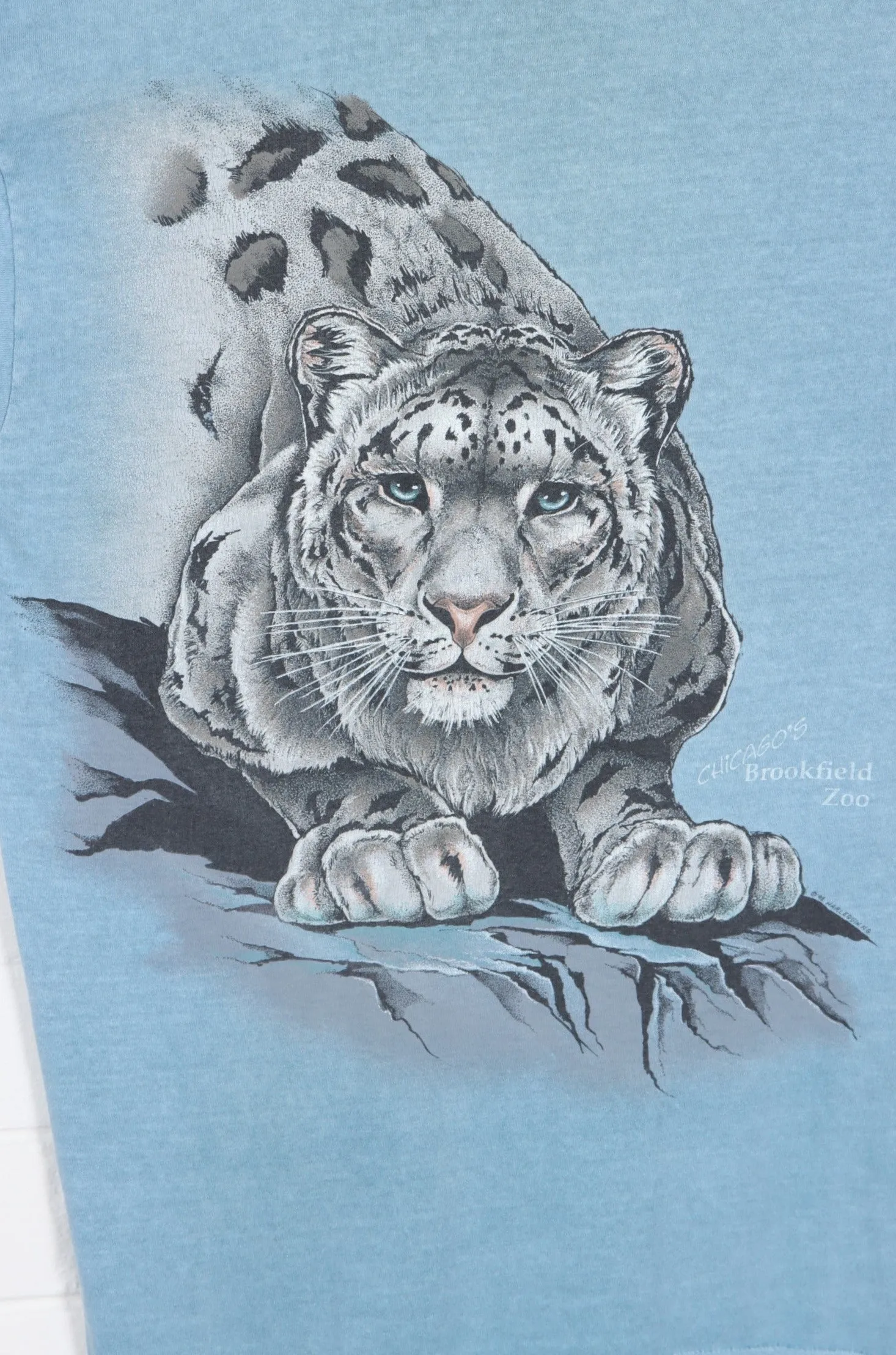 Brookfield Zoo 1998 Snow Leopard Single Stitch T-Shirt USA Made (XL)