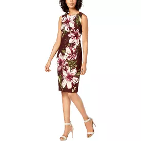 Calvin Klein Womens Floral Mini Sheath Dress