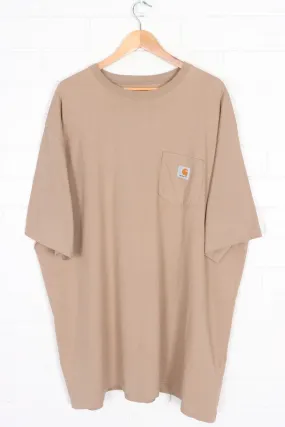 CARHARTT Beige Front Casual Front Pocket T-Shirt (3XL)