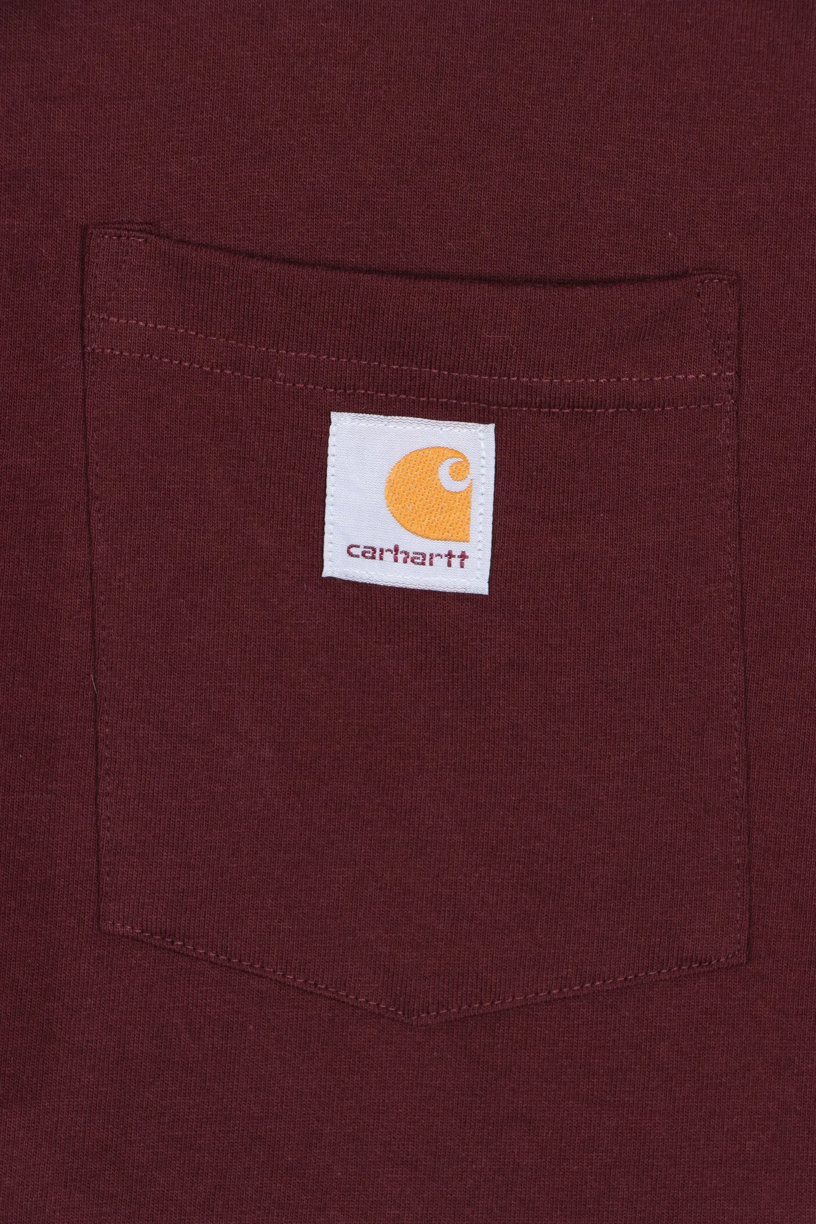 CARHARTT Burgundy Front Pocket Casual T-Shirt (XXL)