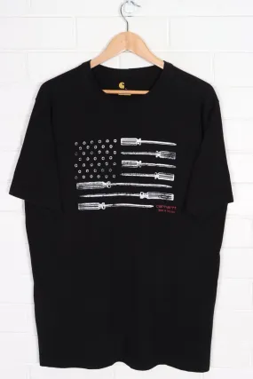 CARHARTT 'Relaxed Fit' Screwdriver Flag T-Shirt USA Made (L)