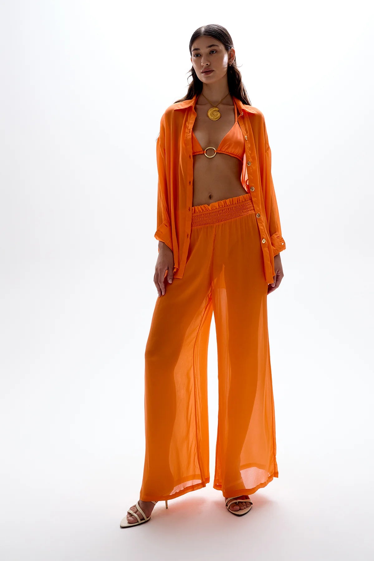 Cin Cin - Mission Shirred Pants - Orange