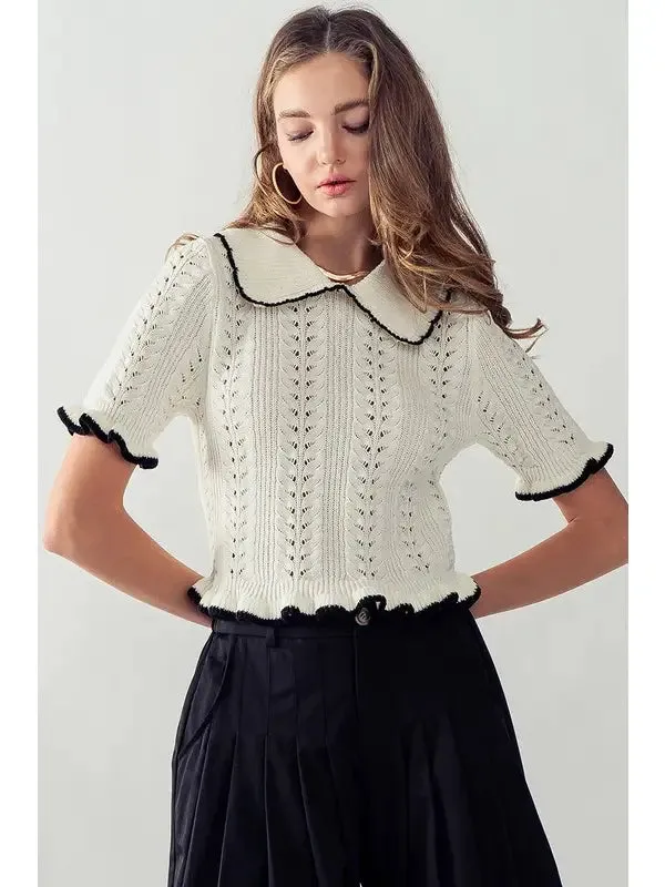 Crochet Knit Top