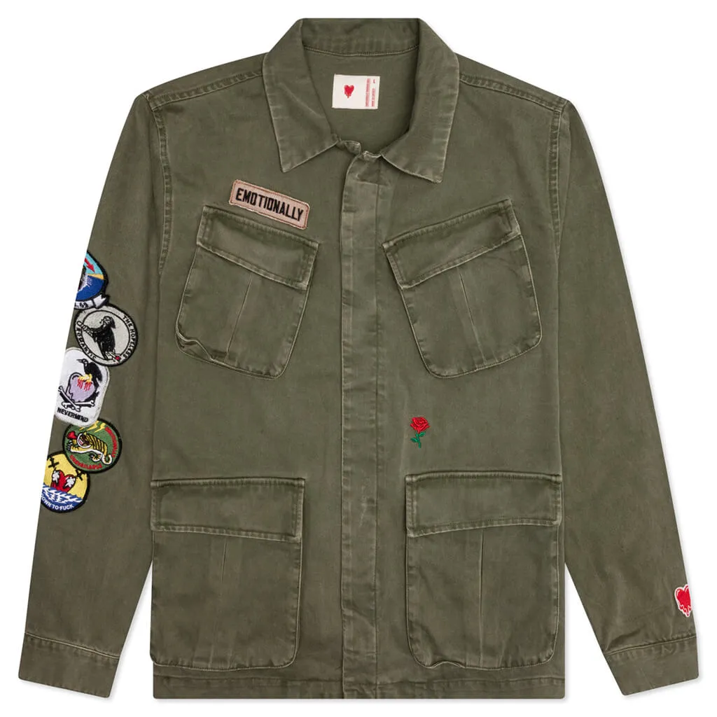 Cross Your Heart Jacket - Military Green