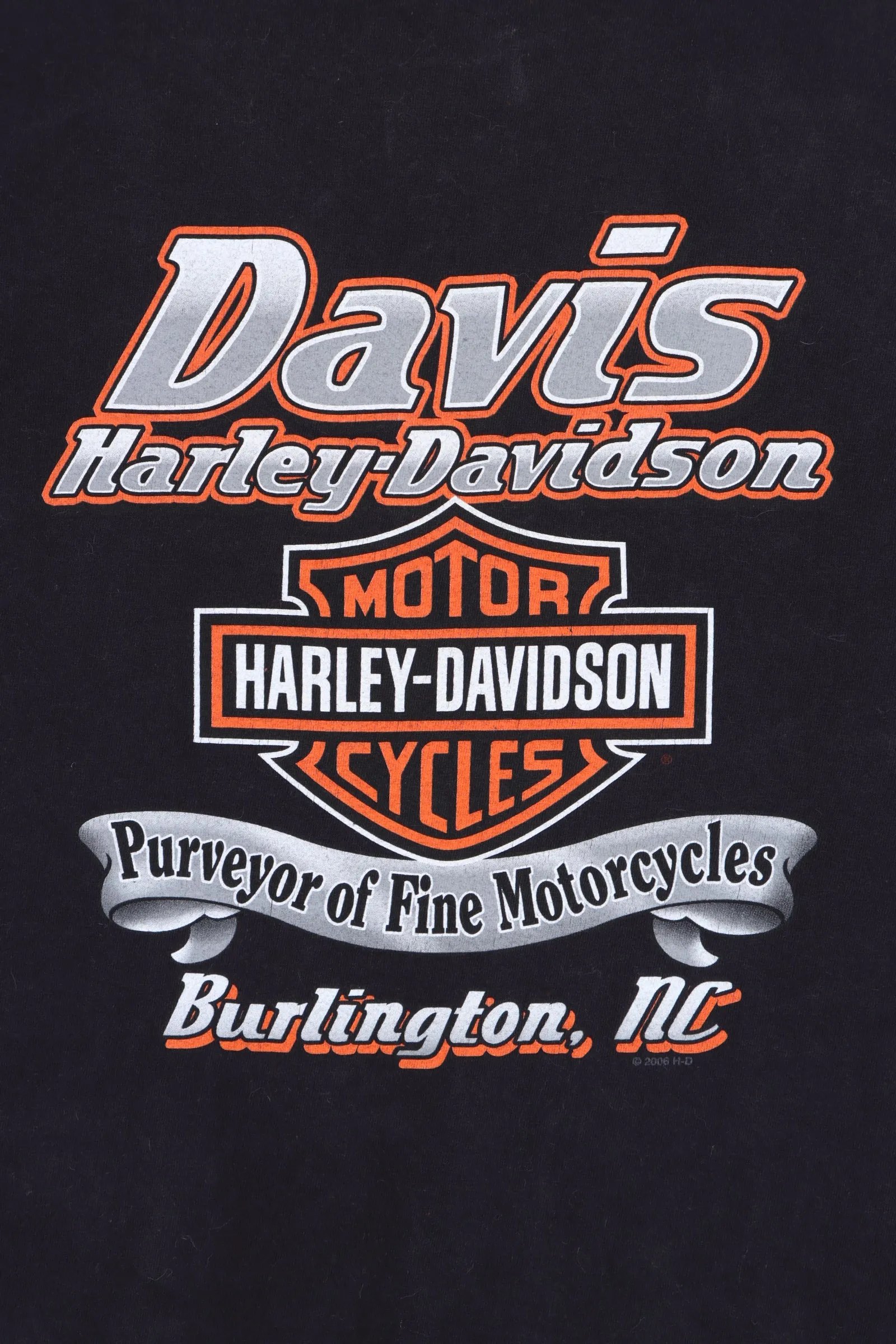 Davis HARLEY DAVIDSON Purveyor of Fine Motorcycles Front Back Tee (XL)