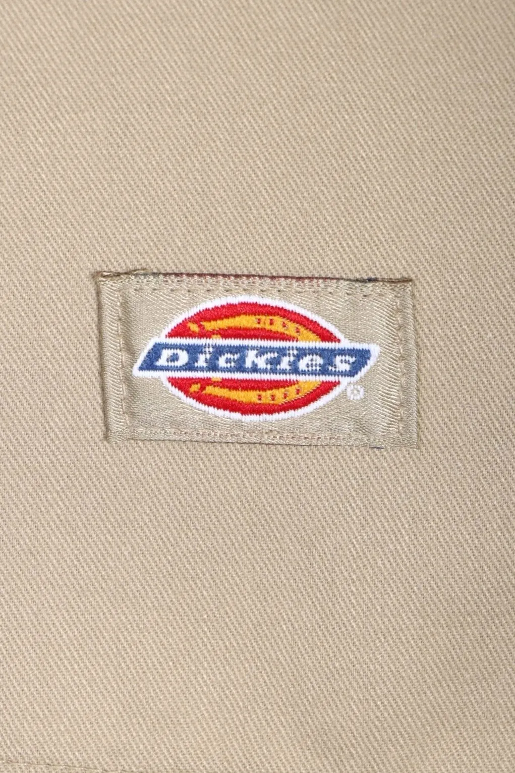 DICKIES Khaki Long Sleeve Work Shirt USA Made (L)