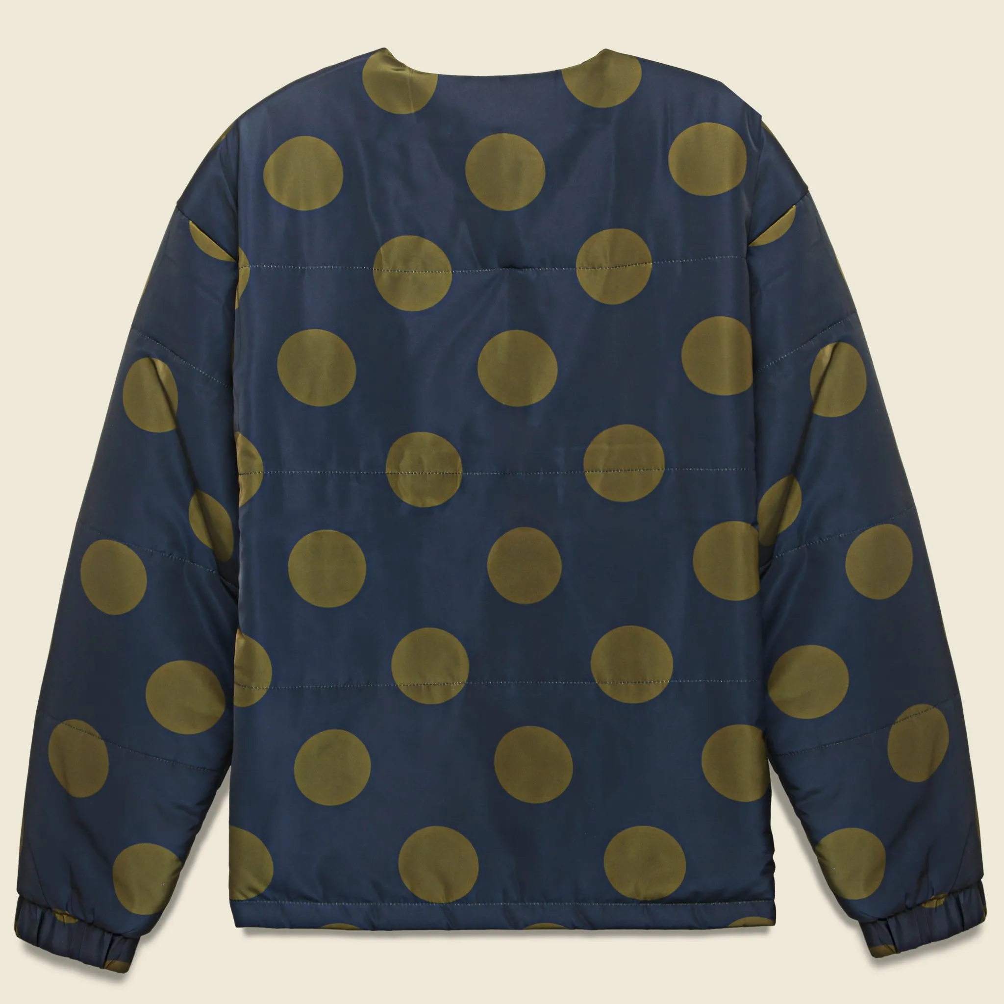 Dotted Puffer Jacket - Navy