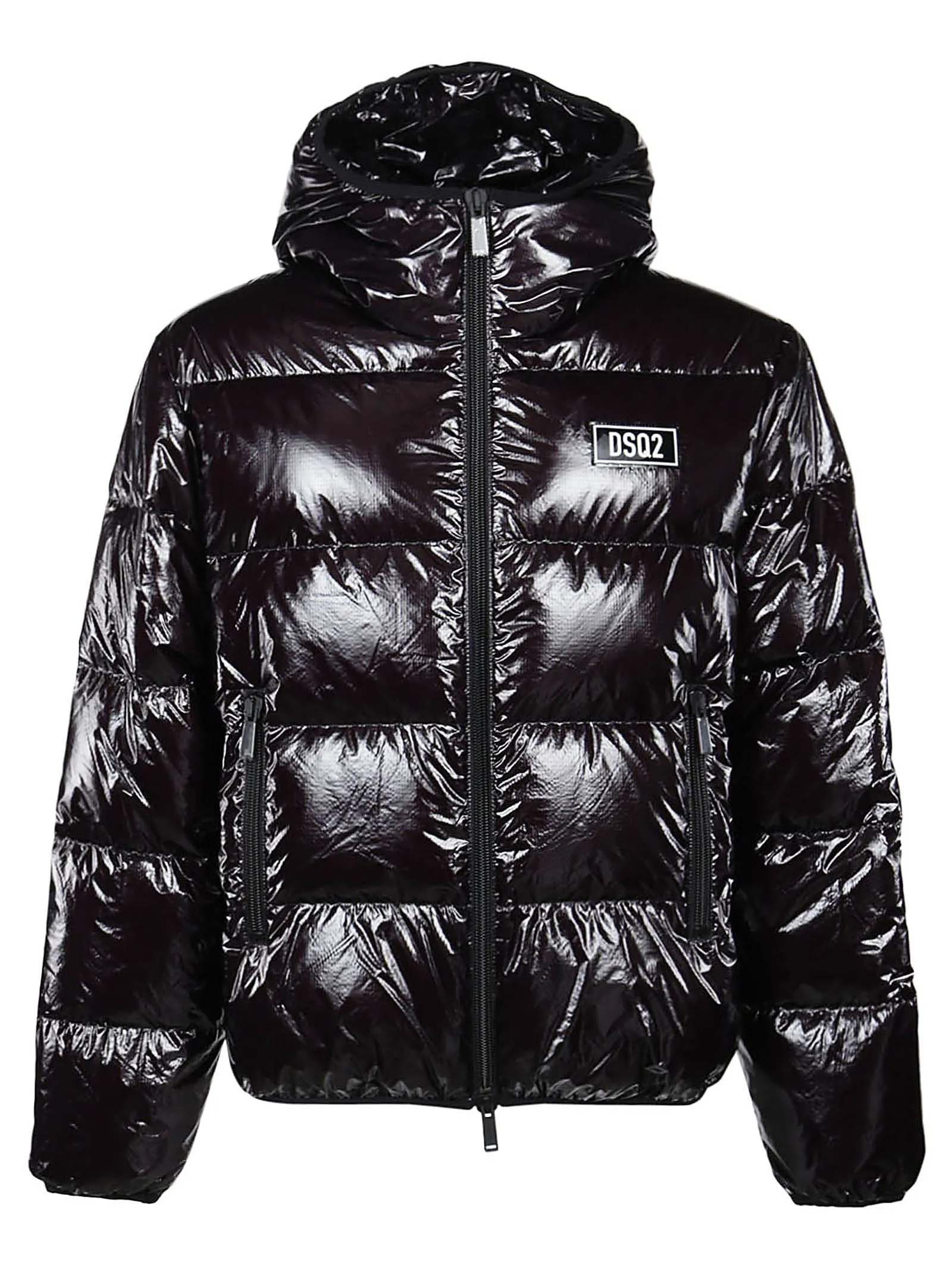 Dsquared2 Logo Patch Hooded Down Jacket