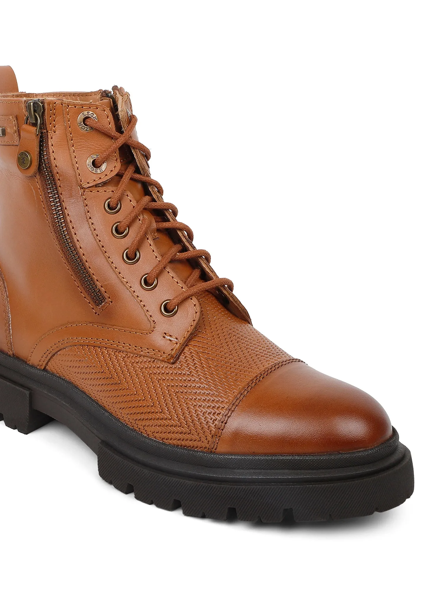 Ezok Tan Casual boot shoes for men (2501)