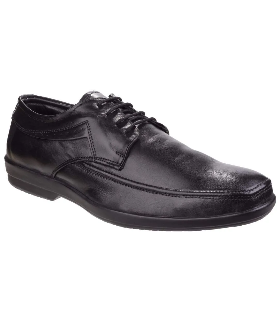 Fleet & Foster Mens Dave Apron Toe Oxford Formal Shoes (Black) - UTFS4181