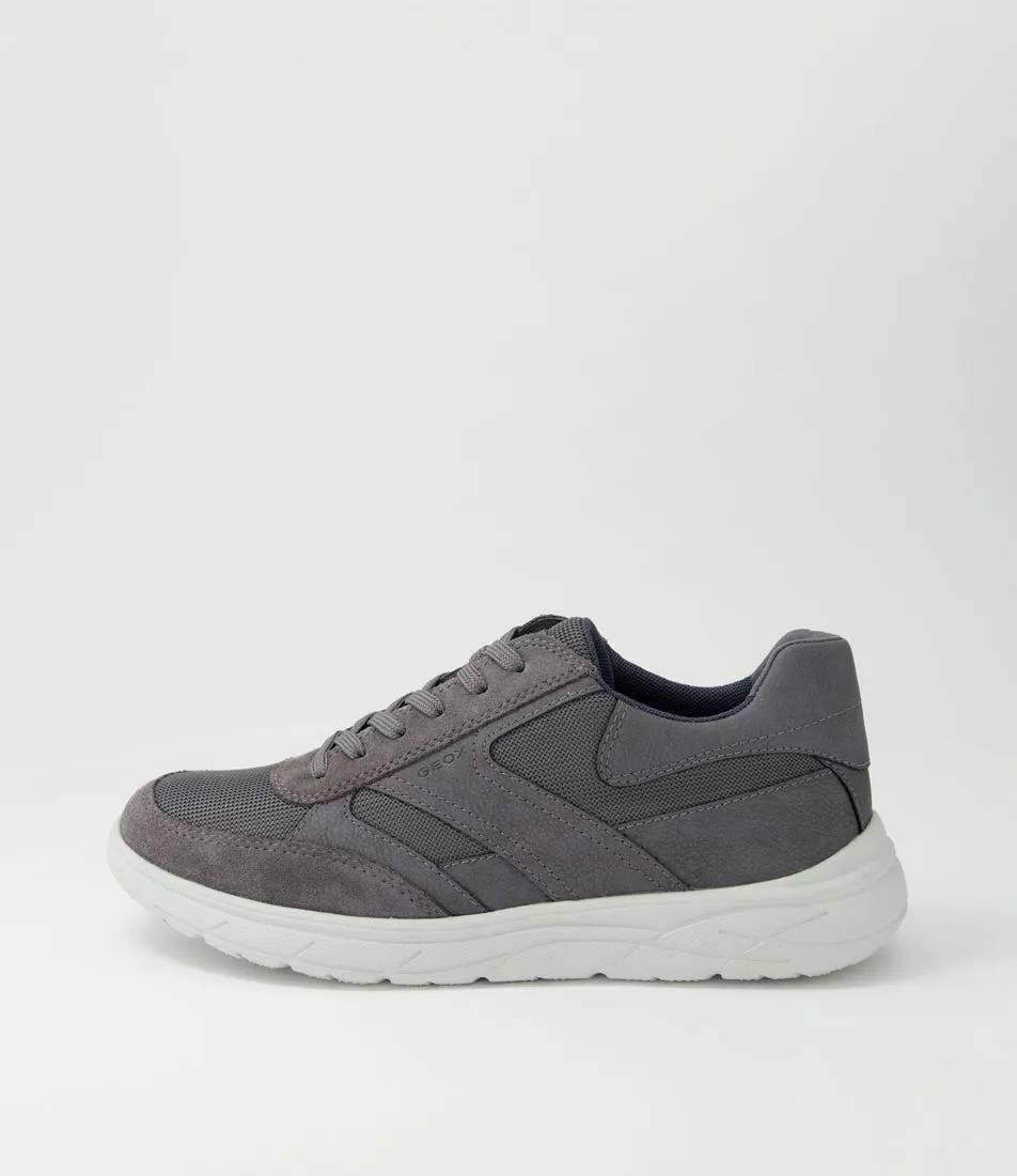 GEOX U Portello Grey Mesh Sneakers