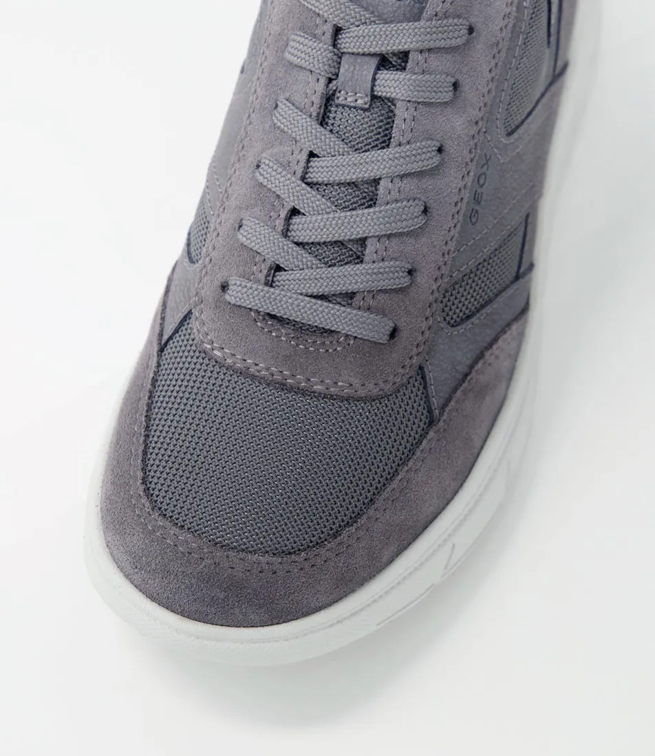 GEOX U Portello Grey Mesh Sneakers