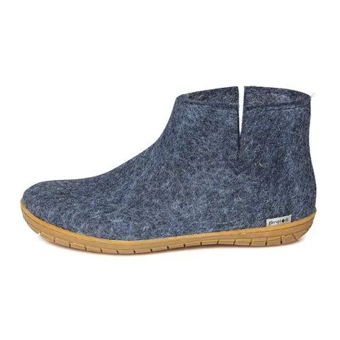 Glerups Slipper - Ankle Boot Cut (Natural Rubber Sole)