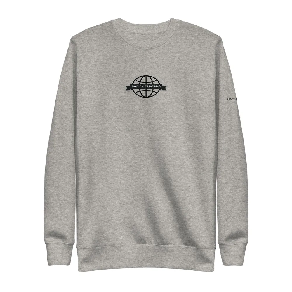 GLOBAL SKATEBOARDER PRINT LOGO FLEECE PULLOVER - HEATHER GREY